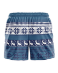 Winter Sky Christmas Shorts - Blue