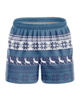 Winter Sky Christmas Shorts - Blue